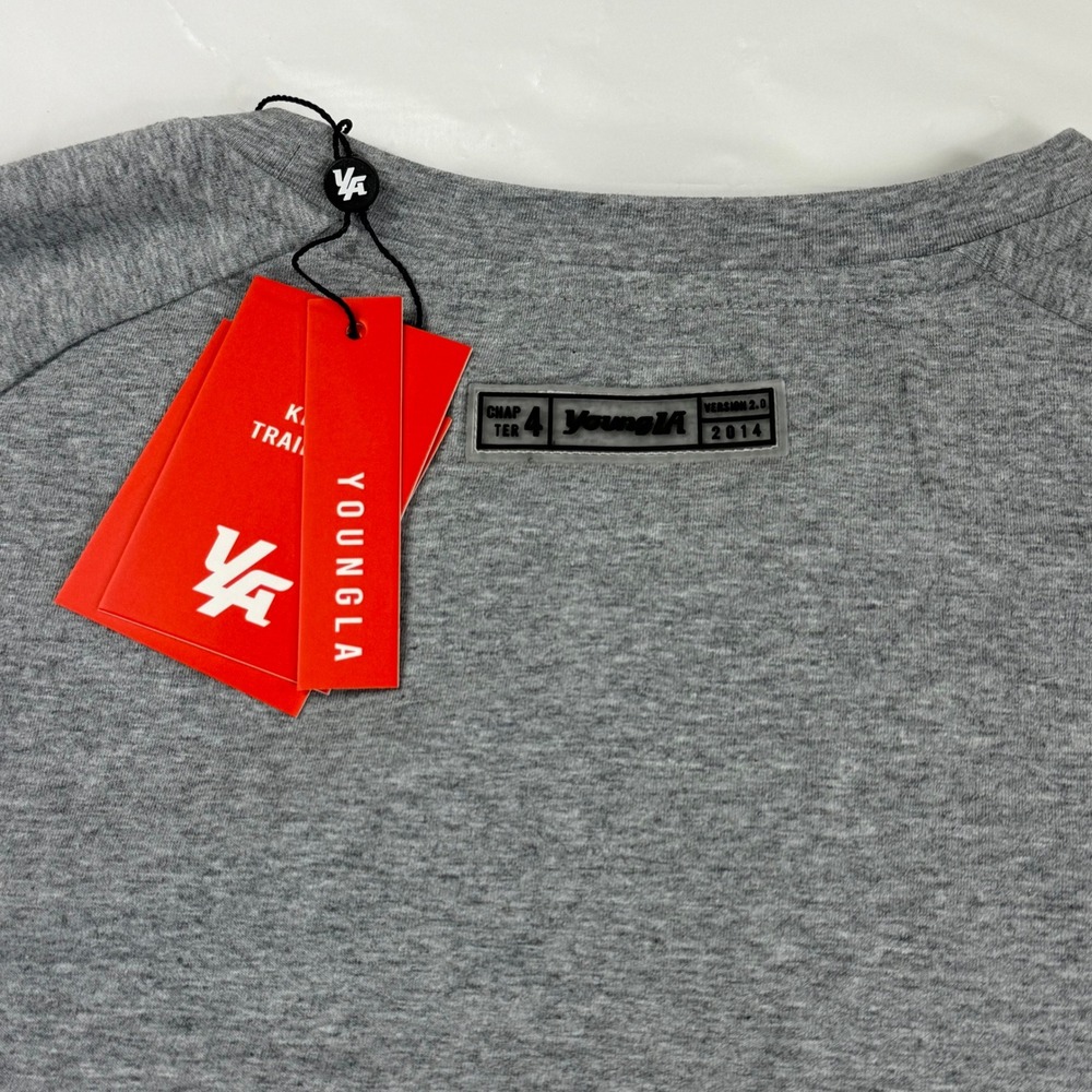 YoungLA Chapter 4 Version 2.0 Mens Medium Heather Grey Long Sleeve Gym Shirt NWT - Picture 7 of 10